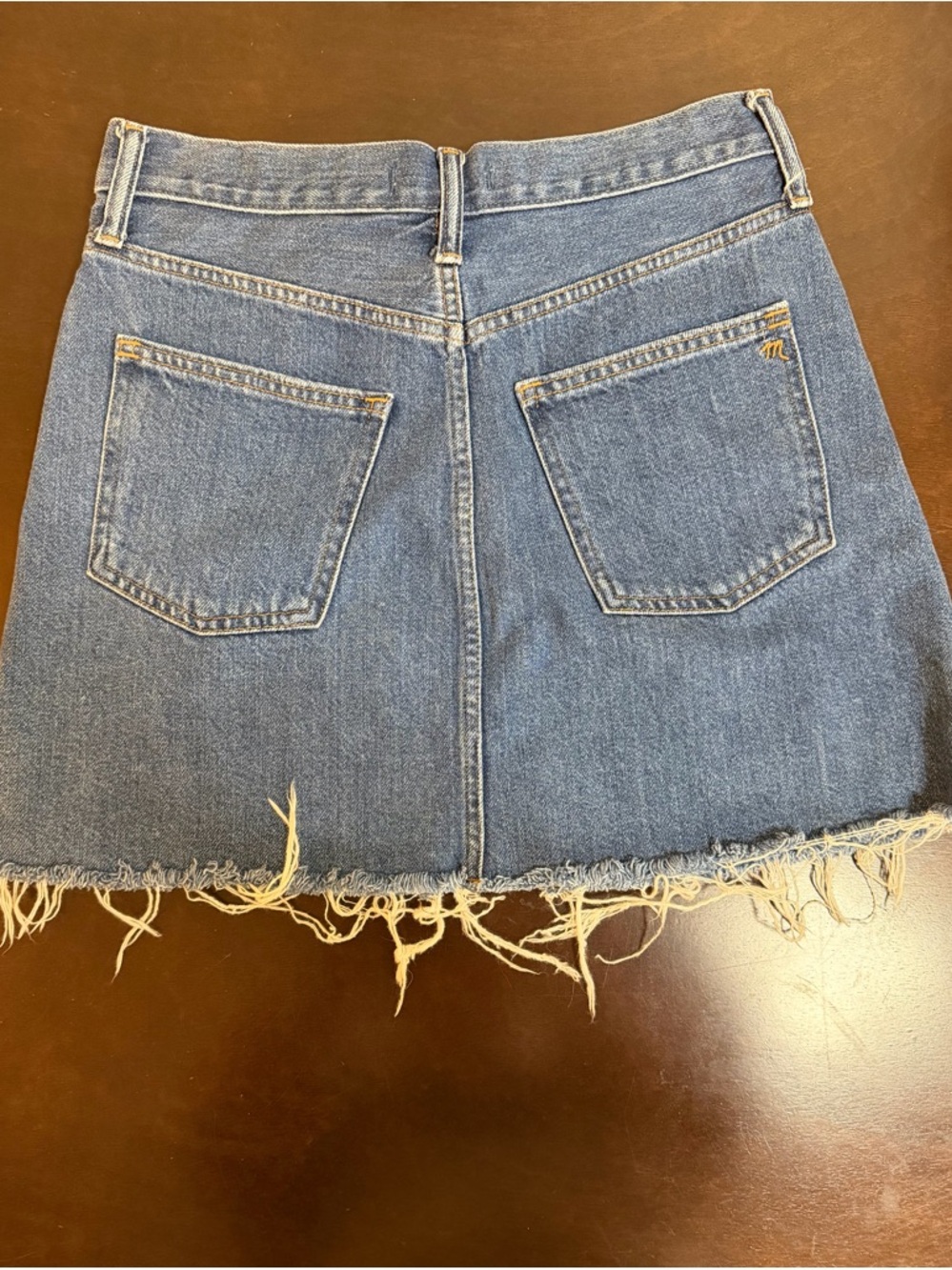 Madewell A-Line Rigid Denim Shorts Size 26 High Rise Raw Hem - Picture 2 of 4